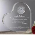 Simple Design Square Crystal Clock with Logo